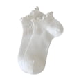 thumbnail image 1 of FRSASU Women's Ruffle Ankle Cotton Socks 1-Pairs Lace Trim Low Cut Casual Socks for Daily Wear White, 1 of 5