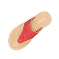 thumbnail image 1 of FRSASU Women's Slippers Fashion Trend Comfortable Soft Soled Flat Sandals Flip-flops Home Slides for Women Red, 1 of 9
