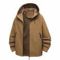 thumbnail image 1 of FRSASU Women's Softshell Jacket with Hood Warm Lightweight Waterproof Insulated Windbreaker with Pockets Coffee, 1 of 8