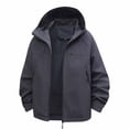 thumbnail image 1 of FRSASU Women's Softshell Jacket with Hood Warm Lightweight Waterproof Insulated Windbreaker with Pockets Gray, 1 of 9