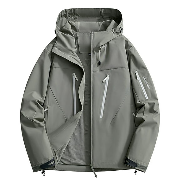 FRSASU Women's Spring/Fall Softshell Jacket with Hooded Waterproof Lightweight Windproof Jacket for Outdoor Hiking Green M(M)