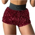 thumbnail image 1 of FRSASU Women's Summer Sequin Shorts High Waist Sparkly Glitter Straight Leg Shorts Concert Party Clubwear Hot Pink, 1 of 9