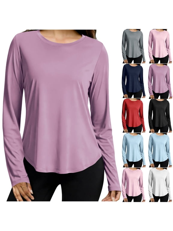 Women's Sun Shirts UPF 50+ Long Sleeve UV Protection Shirt Lightweight Quick Dry Workout Hiking Tops White-A