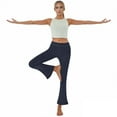 thumbnail image 1 of FRSASU Women's Tummy Control Bell Bottom Jeans Stretch High Waisted Wide Leg Flare Pants Jeggings Navy, 1 of 9