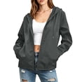 thumbnail image 1 of FRSASU Women's Waterproof Raincoat Lightweight Hooded Rain Jackets Windbreaker Full Zip Running Hiking Trench Coats Dark Gray, 1 of 9