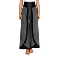 thumbnail image 1 of FRSASU Women's Wide Leg Yoga Pants Lace Up High Waisted Casual Loose Tie Knot Business Trousers Pants with Pockets Dark Gray, 1 of 6