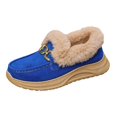 thumbnail image 1 of FRSASU Women's Winter Loafers Dressy Casual Slip On Non Slip Round Toe Fur Lined office Walking Shoes Blue, 1 of 7
