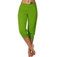 thumbnail image 1 of FRSASU Women's Yoga Capri Pants Loose Soft Workout Sweatpants Solid Color Causal Lounge Pants with Pockets Green, 1 of 6