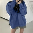 thumbnail image 1 of FRSASU Women's fashionable and comfortable Zip Up Hoodie Warm and Cozy Sweatshirt Winter Hoodie Jackets for Women with Pockets Blue, 1 of 6