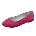 thumbnail image 1 of FRSASU Womens Flats Shoes Dressy Round Toe Foldable Ballet Flats Comfortable Casual Slip On Loafers Hot Pink, 1 of 9