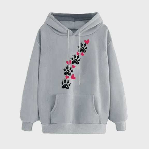 FRSASU Womens Oversized Hoodies Sweatshirts Long Sleeve Pullover with Pocket Fall Winter Outfits Y2k Clothes Gray