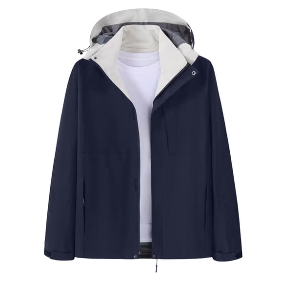 FRSASU Womens Ski Jacket Winter Casual Snow Coat Windbreaker Snowboarding Jacket Hooded for Hiking Trave Black