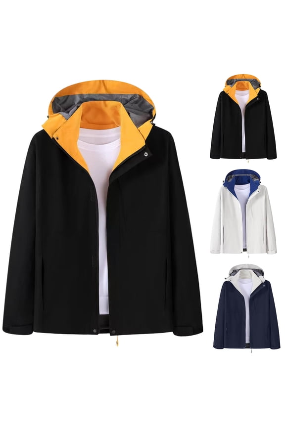 Womens Ski Jacket Winter Casual Snow Coat Windbreaker Snowboarding Jacket Hooded for Hiking Trave Yellow