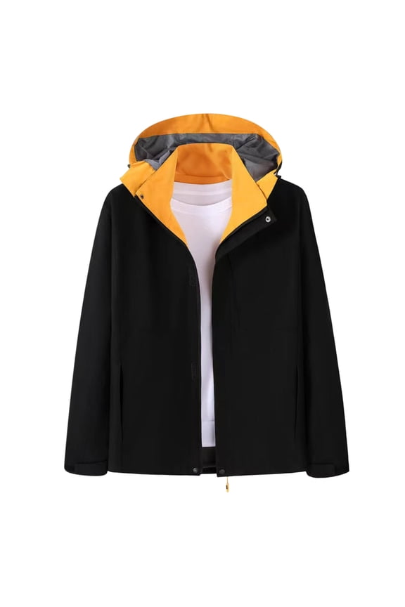 Womens Ski Jacket Winter Casual Snow Coat Windbreaker Snowboarding Jacket Hooded for Hiking Trave Yellow
