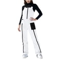 thumbnail image 1 of FRSASU Womens Ski Snow Bibs Pants Insulated Water Resistant Overalls Snowboarding Winter Waterproof Pants Women White, 1 of 9
