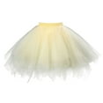 thumbnail image 1 of FRSASU Women's Tutu Skirt 50s Vintage Layered Tulle Ballet Bubble Dance Skirts for Cosplay Party Yellow, 1 of 2