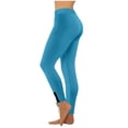 thumbnail image 1 of FRSASU Yoga Leggings for Women High Waisted Workout Soft Stretchy Tummy Control Running Pilates Lace up Fitness Pants Light Blue, 1 of 8