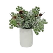 Frosted Pine Arrangement Christmas Decoration, Green, 12", by My Texas House