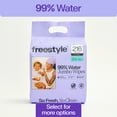 thumbnail image 1 of Freestyle Soft Jumbo Baby Wipes for Sensitive Skin, Unscented, 3 Flip-Top Packs, 216 Total Count, 1 of 10