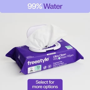 Freestyle 99% Water EWG Verified® Baby Wipes, Fragrance Free for Sensitive Skin, Unscented, 1 Flip-Top Pack, 72 Count