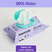 Freestyle 99% Water EWG Verified  Baby Wipes, Fragrance Free for Sensitive Skin, Unscented, 1 Flip-Top Pack, 72 Count