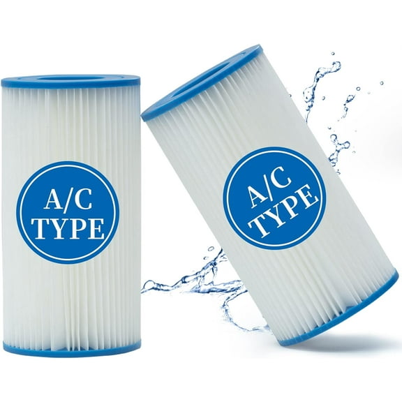FRTDNE Pool Filter Type A or C, Replacement Filter for Type A or C, Type A or C Pool Filter Compatible with 29000E/59900E, for Swimming Pool Filter Pump Easy Set,2 Pack