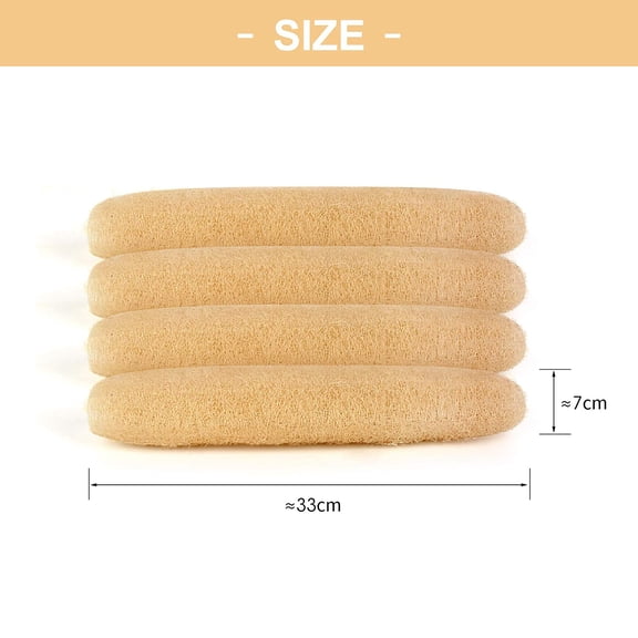 FRTIM Natural Loofahs Sponge Eco Friendly Loofah Organic Exfoliating Shower Luffa Real Body Scrubbers Skin Face Back Bath Loofa for Men Women Adults - 6 Pieces