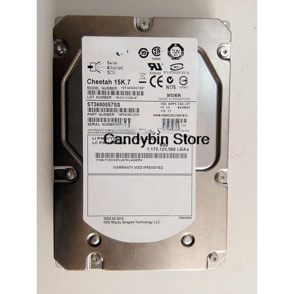 FRU: 03X3623 hard disk 600G 15K7 SAS 3.5 ST3600057SS