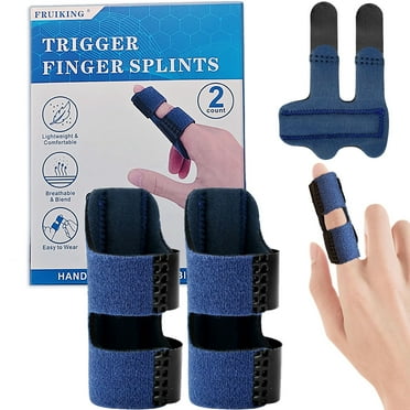 FRUIKING Trigger Finger Splint - 2PCS - Mallet Finger Splint, Adjustable Finger Support Brace Corrector for Arthritis, Injury, Sprain Relief for Middle,Index,Ring,Pinky Fingers