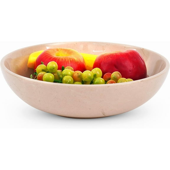 Radicaln Verona Marble Fruit Bowl 10" Handmade Candy Bowl for Kithen, Fruit Dish Holder for Kitchen Countertop, Entryway Table Bowls - Elegant Coffee Table Décor