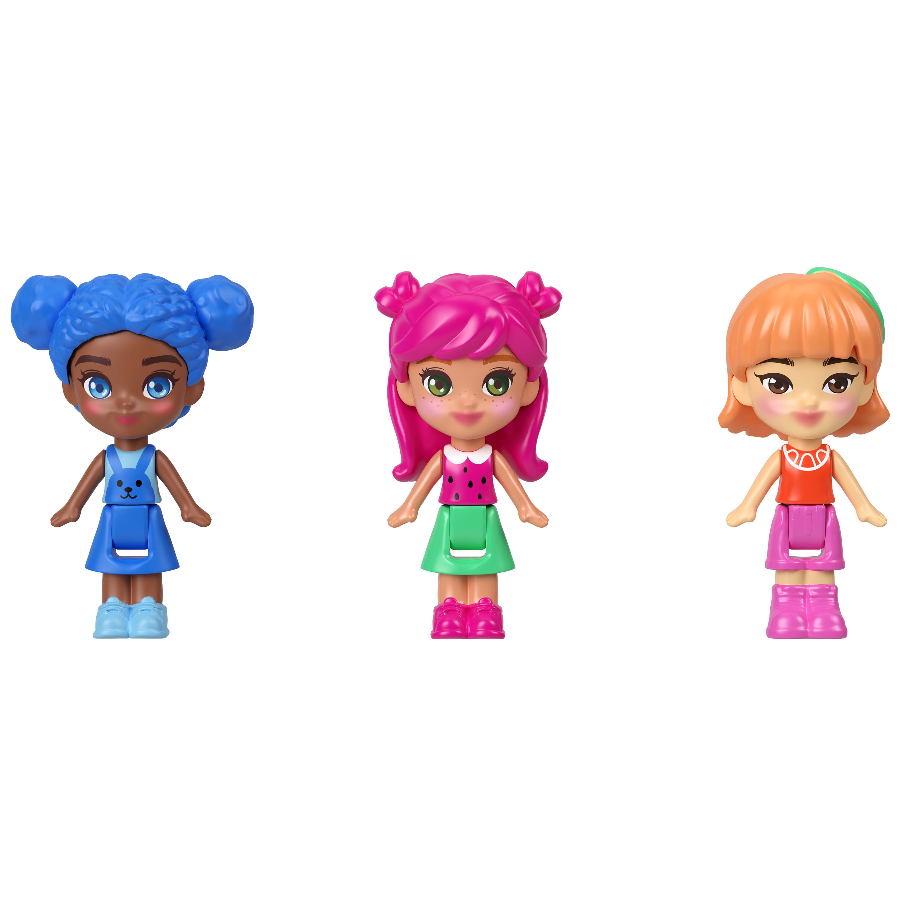 Polly Pocket Doll & Micro Compact, Keychain and Sticker Sheet, Pet Accessory, Travel Toys