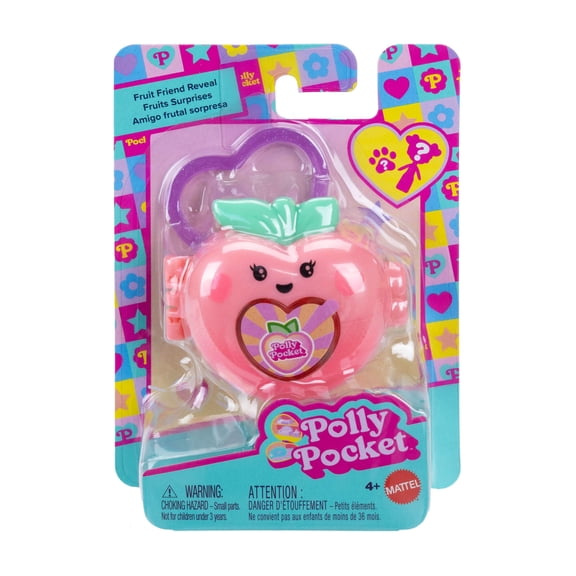 Polly Pocket Doll & Micro Compact, Keychain and Sticker Sheet, Pet Accessory, Travel Toys
