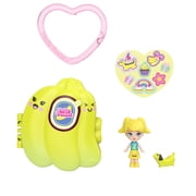 Polly Pocket Doll & Micro Compact, Keychain and Sticker Sheet, Pet Accessory, Travel Toys