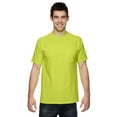thumbnail image 1 of FRUIT OF THE LOOM 3931P ADULT 5 OZ. HD COTTON POCKET T-SHIRT, Safety Green, XL, Pack Of 4, Fruit of the Loom Mens T-Shirts, 1 of 7
