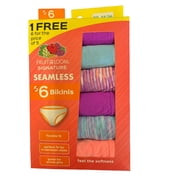 FRUIT OF THE LOOM 6 PACK TAG LESS GIRLS SEAMLESS BIKINI