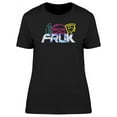 thumbnail image 1 of FRUK Pizza Women's Black T-shirt, 1 of 2