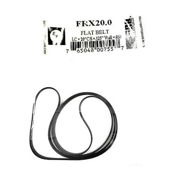 FRX20.0 Drive Belt for Record Player Phonograph (1PC) I.C. 20 INCH C/S .125 X Wall.035 INCH PRB EVG Flat Type