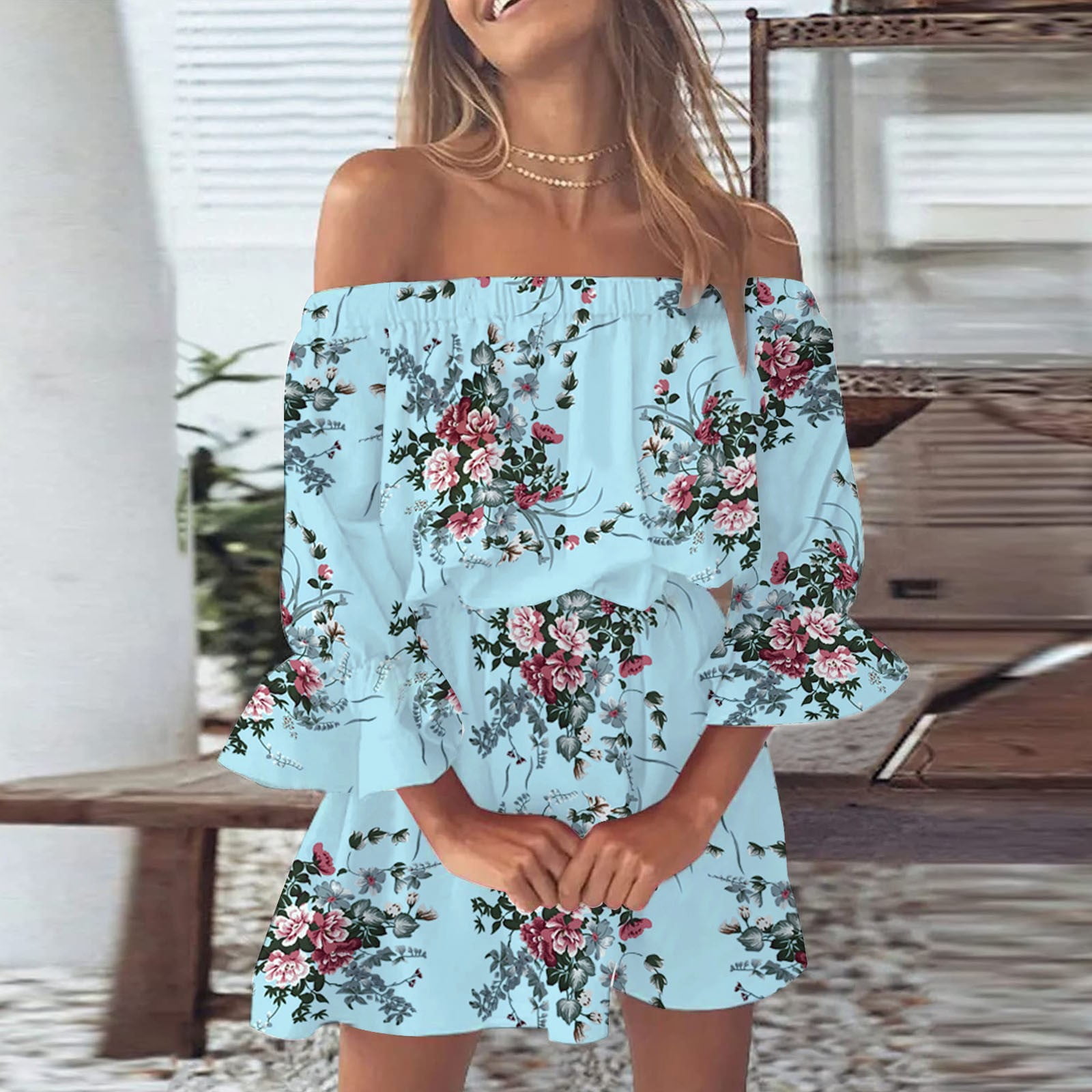 Buy AMhomelyWomen Dress Sale Clearance Summer Spring V-Neck Printing Pocket  Buttons Casual Loose Mid-Calf Dress UK Ladies Dress Party Elegant Beach  Dress Club Cocktail Work Dresses Evening Gowns Online at desertcartINDIA