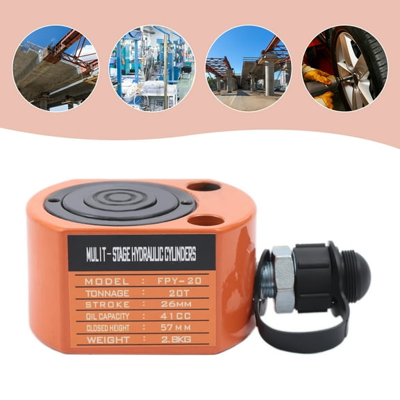 FRY-20 New 20T Hydraulic Cylinder Jack Mini Hydraulic Ram Low Profile Lifting Cylinder