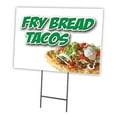 thumbnail image 1 of FRY BREAD TACOS 18"x24" Yard Sign & Stake | Advertise Your Business | Stake Included Image On Front Only | Made in The USA, 1 of 3