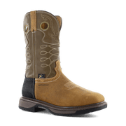FRYE Supply Men s 10" Safety-Crafted Steel Toe Internal Metatarsal Guard Waterproof Western Work Boot Brown - FR40104
