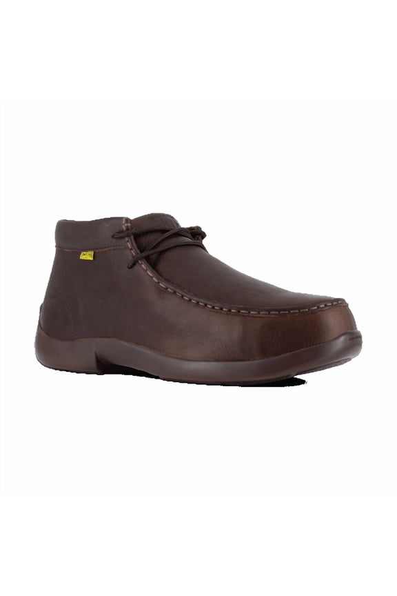 Men's Safety-Crafted Utility Moc Composite Toe EH Work Boot Dark Brown - FR40701