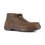 FRYE Supply Men's Safety-Crafted Utility Moc Composite Toe ESD Work Boot Brown - FR40702