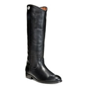FRYE Womens Black Padded Button Accent Logo Melissa Button 2 Round Toe Stacked Heel Leather Riding Boot 5.5 B