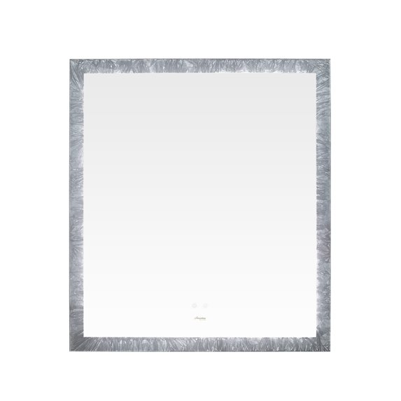 FRYSTA 30 in. x 40 in. LED Frameless Rectangular Mirror with Dimmer and Defogger
