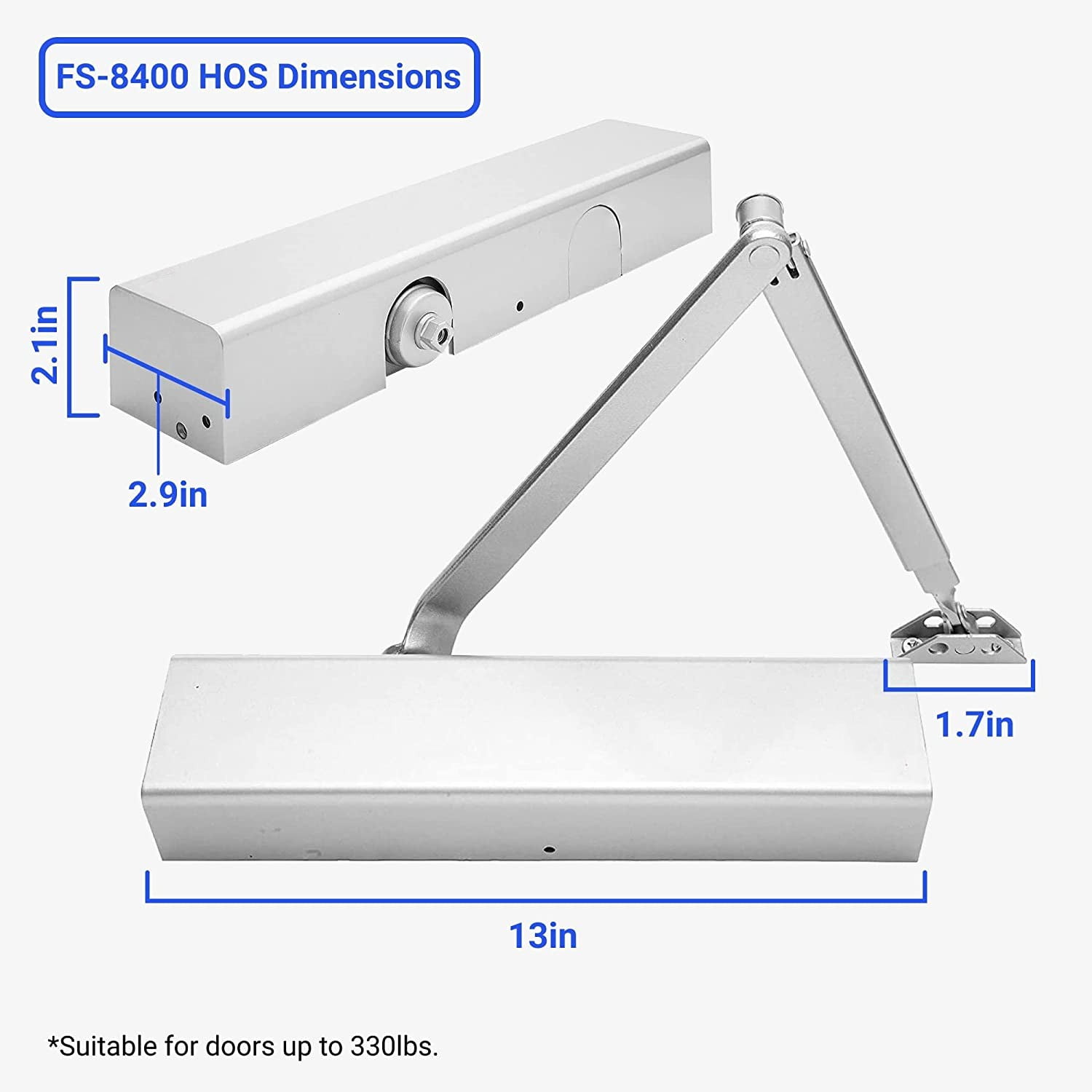 FS8400 Door Closer Commercial Door Closer Heavy Duty Adjustable