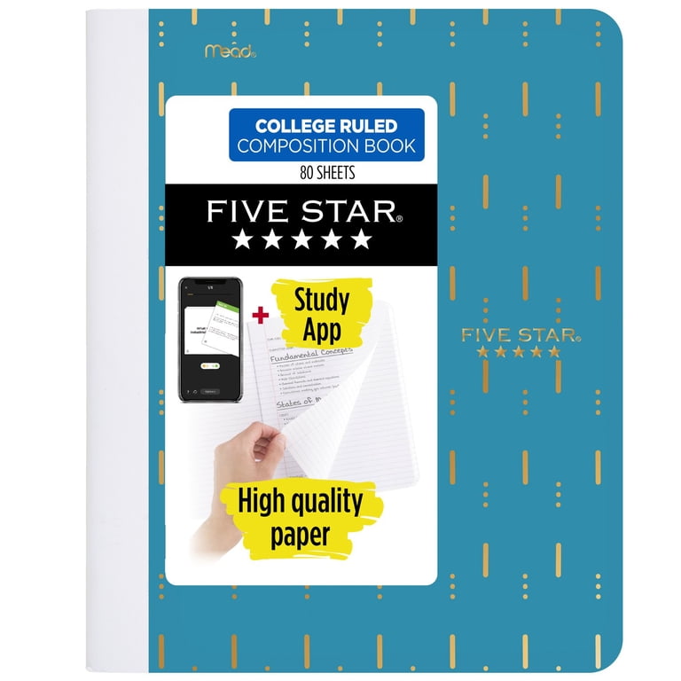 Five Star Composition Book, College Ruled, Letter, Multicolor