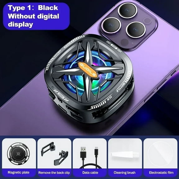 FS05 Mobile Phone Magnetic/Back-clip 2 IN 1 Semiconductor Cooling Radiator for IOS Android Tablets Universal PUBG Game Cooler