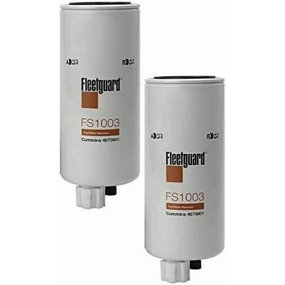FS1003 Fleetguard Fuel/Water Sep Spin-On Pack of 2