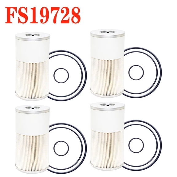 FS19728 Fuel Water Separator Filter Set 4PCS Service Replacement for Cummins ISX